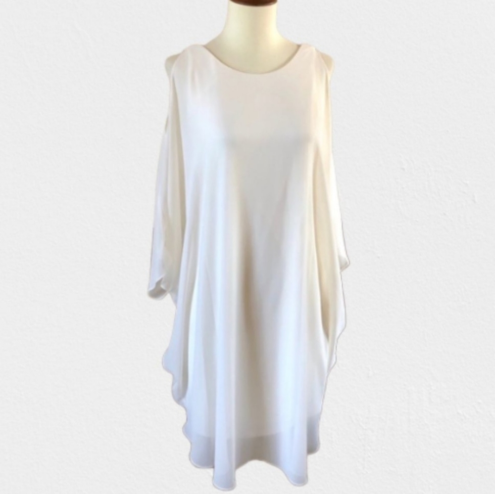 Halston slowly cold shoulder dress
